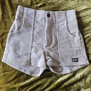 Hammies High-Waist Corduroy Shorts in Light Beige